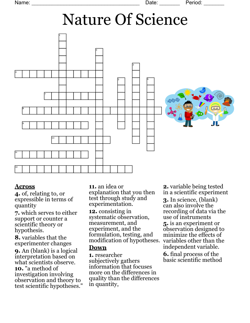 Nature Of Science Crossword