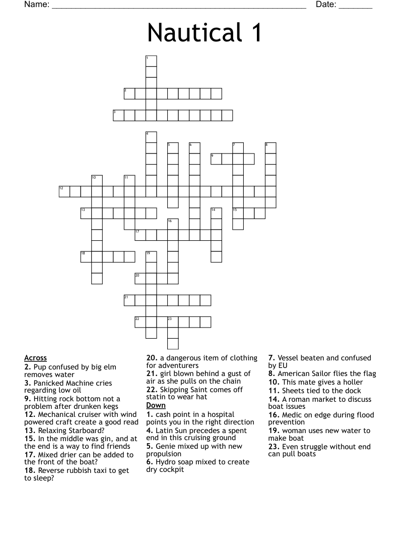 Nautical 1 Crossword