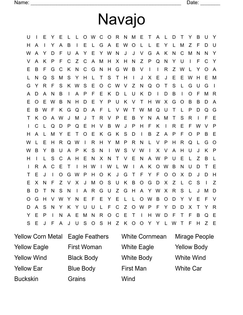 Navajo Word Search