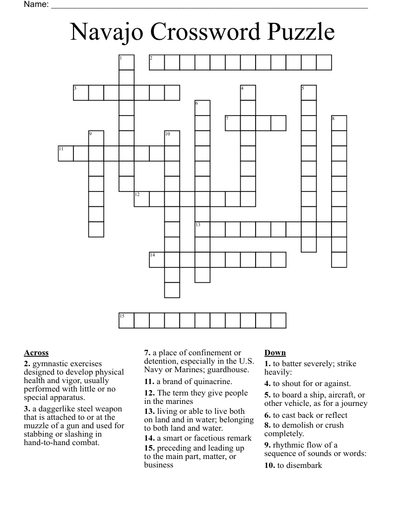 Navajo Crossword Puzzle