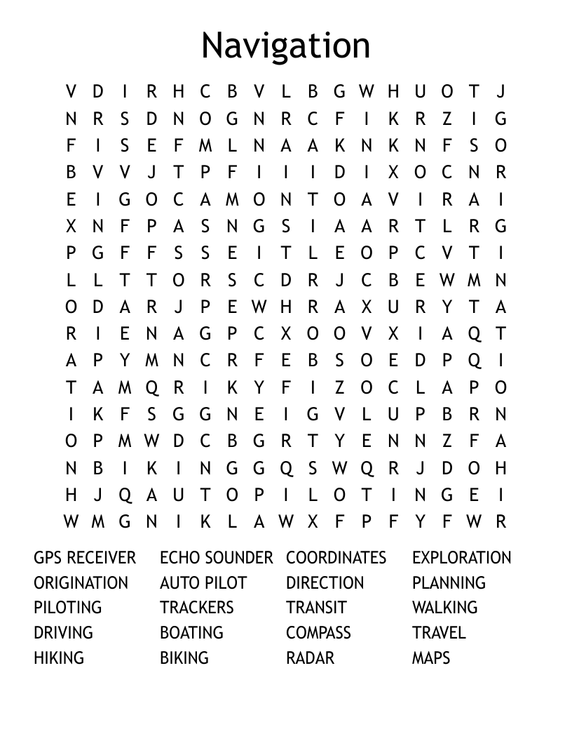 Navigation Word Search