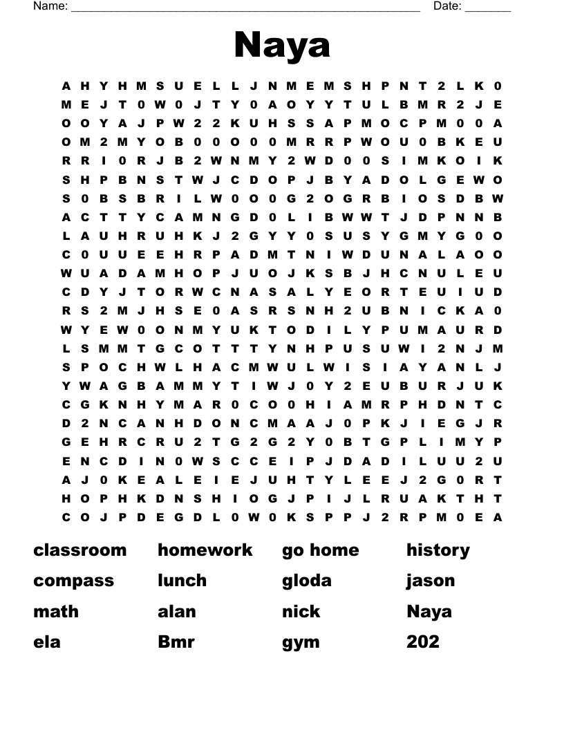 Naya Word Search