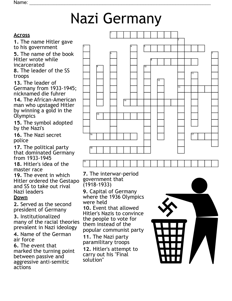 Nazi Germany Crossword