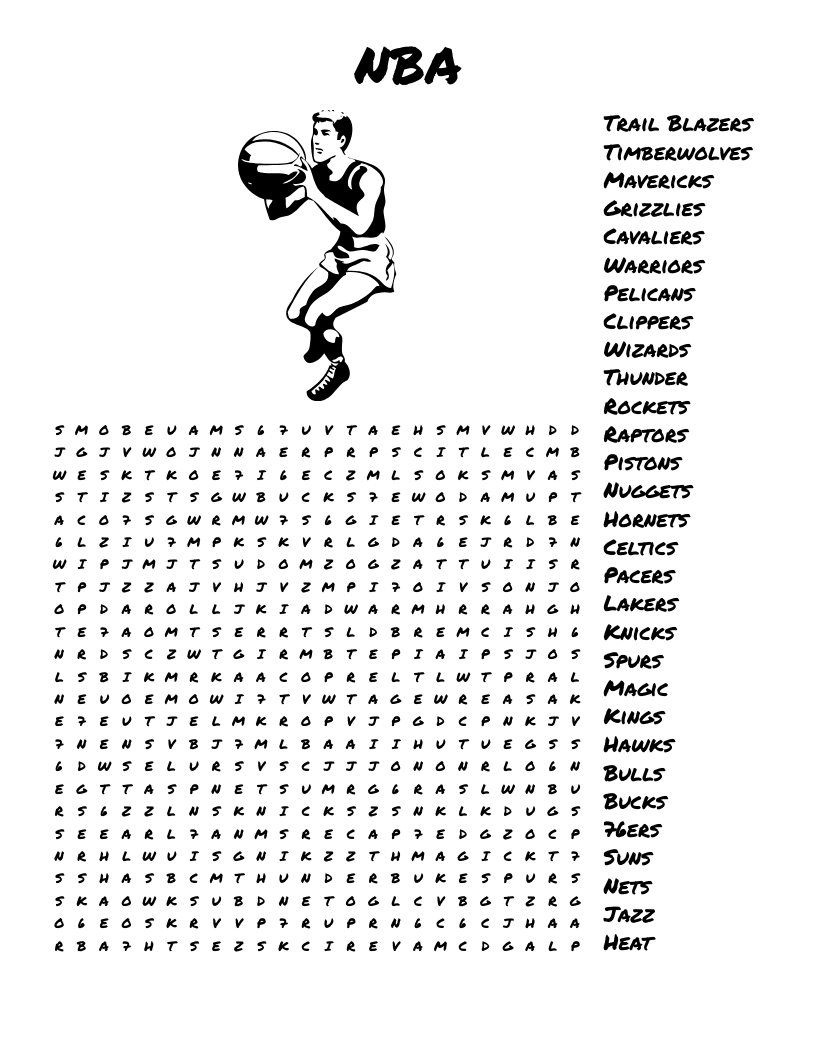 NBA Word Search