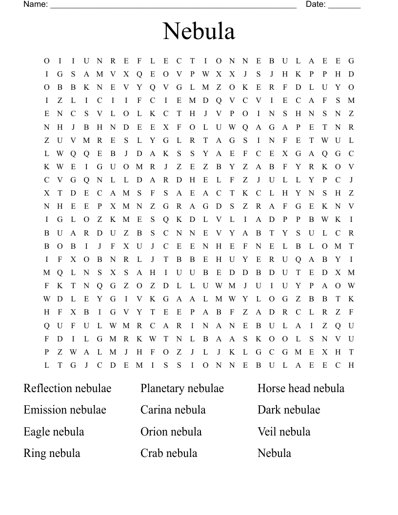 Nebula Word Search