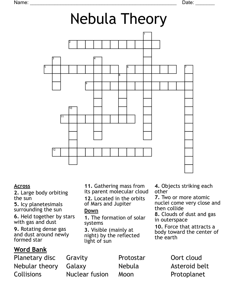 Nebula Theory Crossword