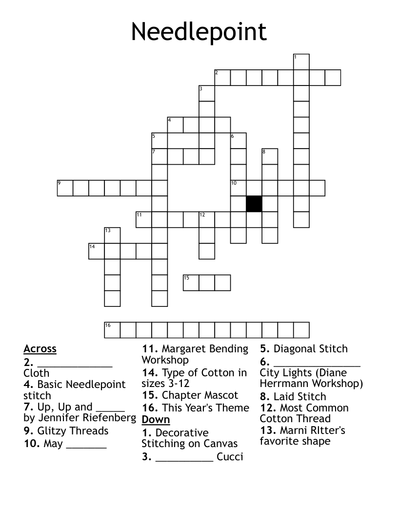 Needlepoint Crossword