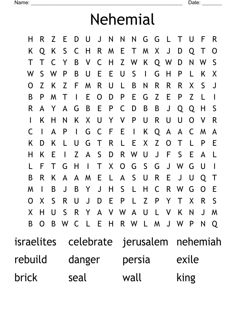 Nehemial Word Search