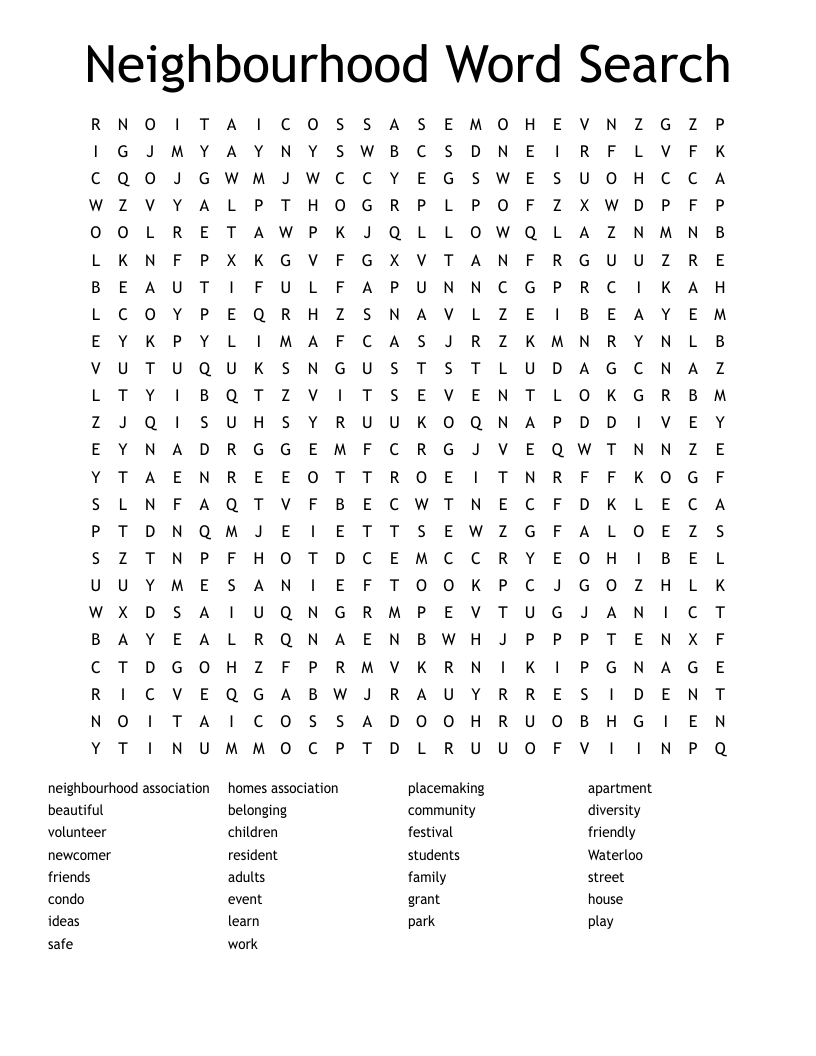 Neighbourhood Word Search