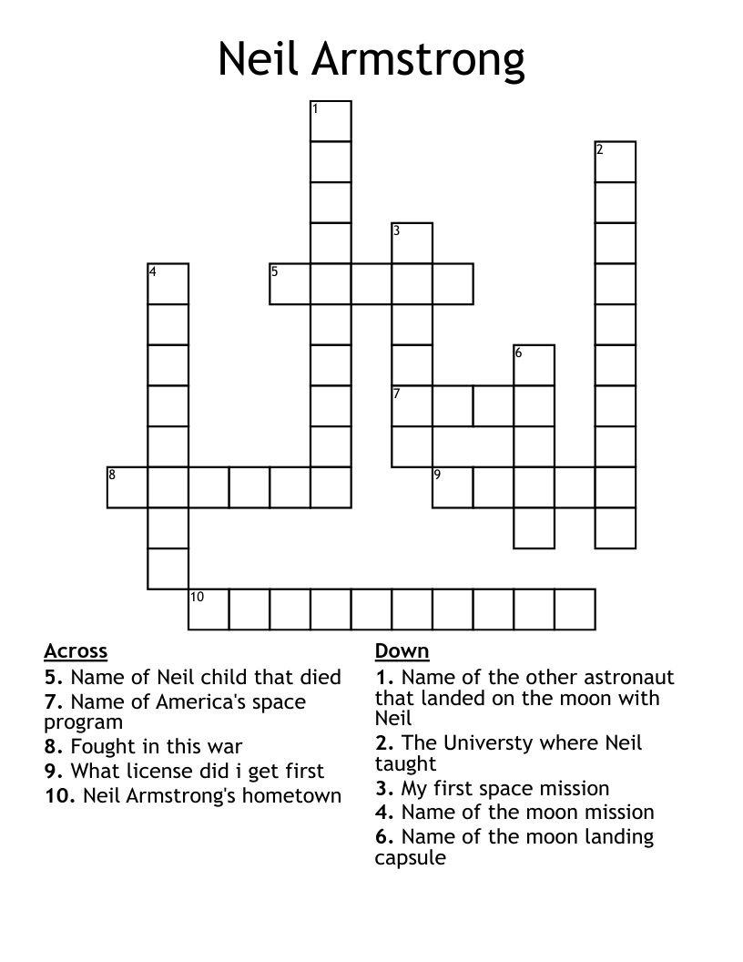 Neil Armstrong Crossword