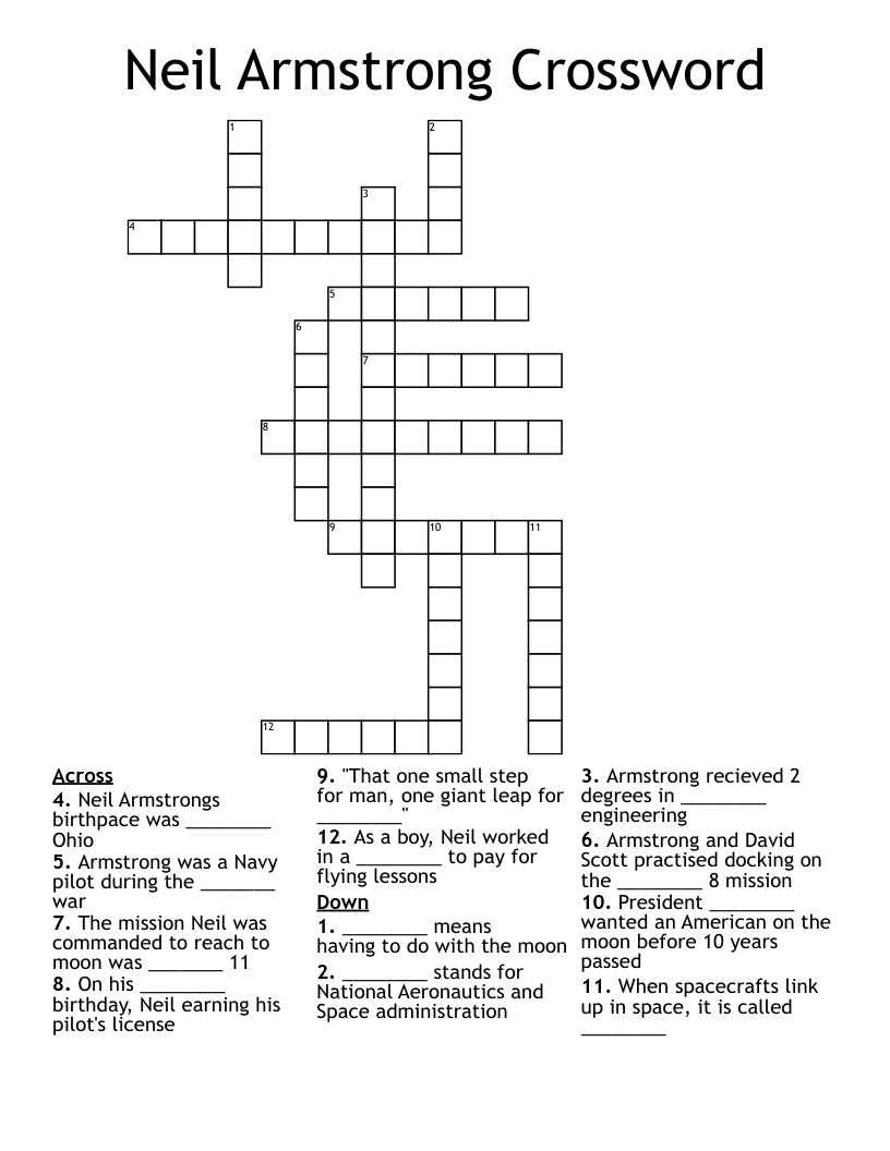 Neil Armstrong Crossword