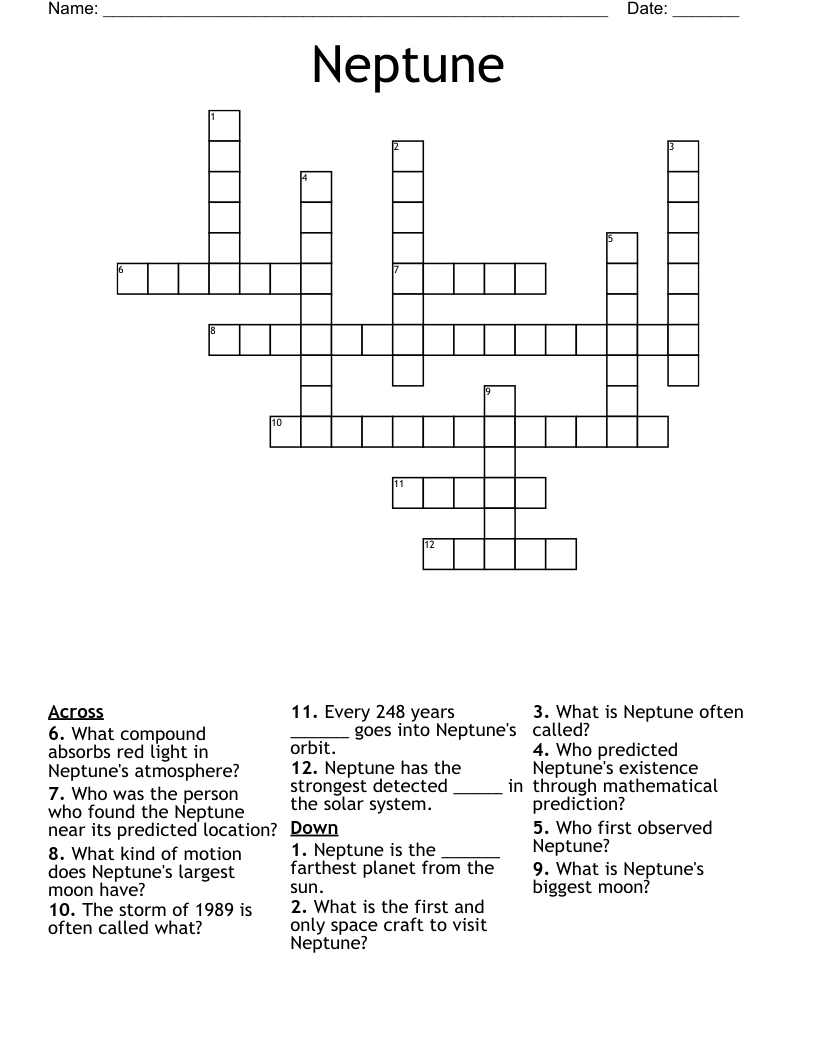 Neptune Crossword