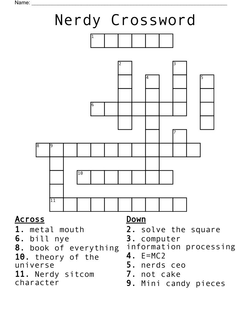 Nerdy Crossword 