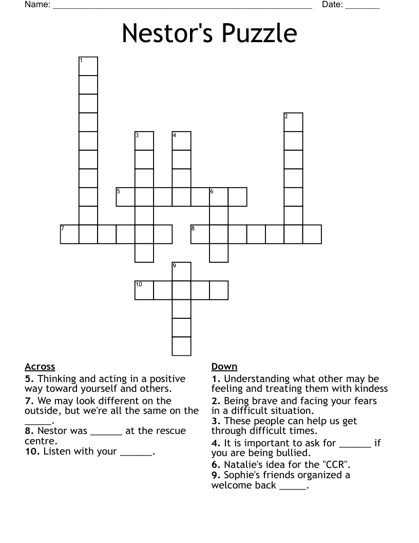 Nestor's Puzzle Crossword