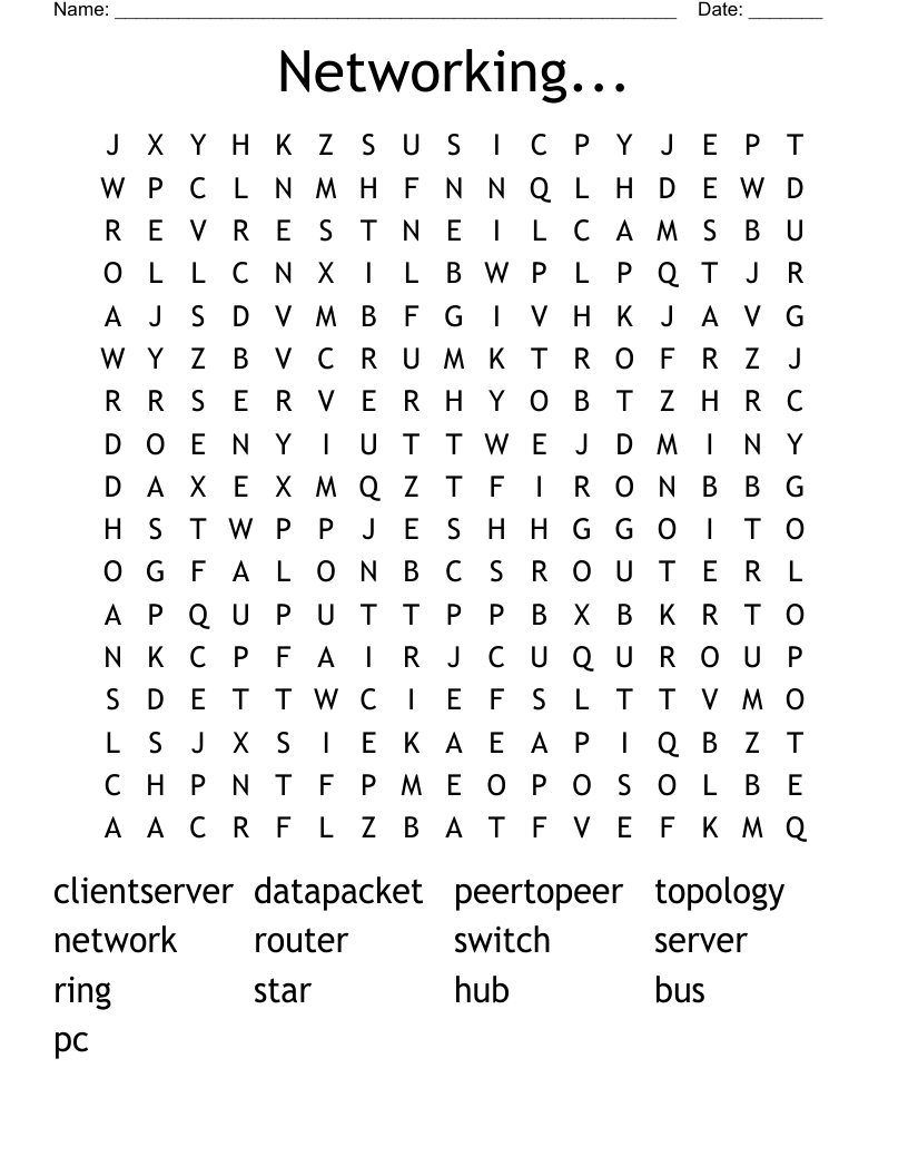 Networking... Word Search