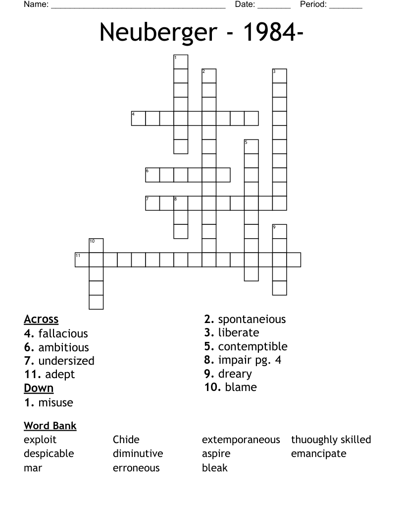 Neuberger - 1984- Crossword
