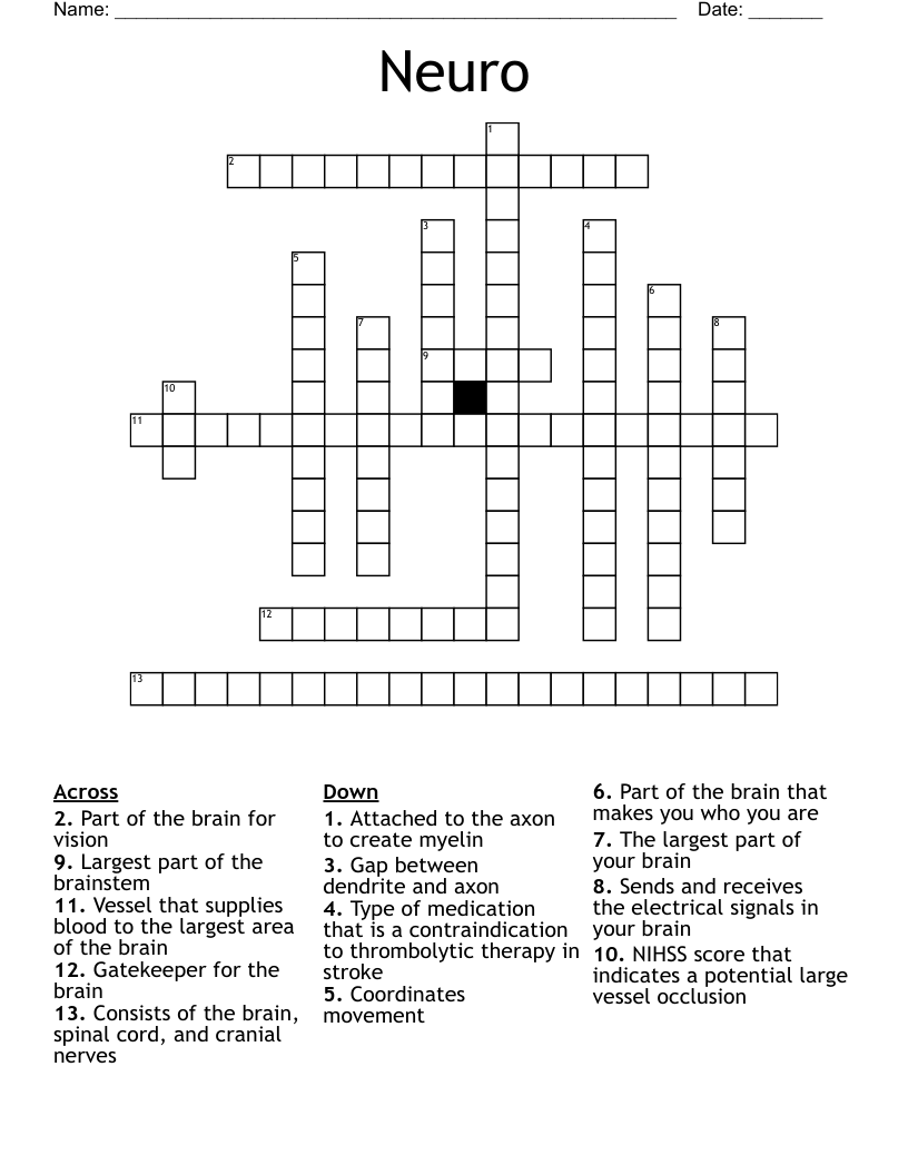 Neuro Crossword