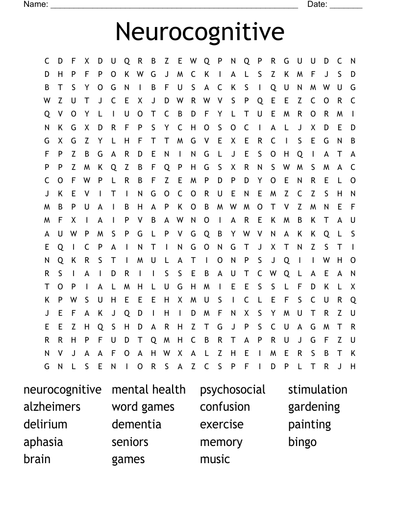 Neurocognitive Word Search