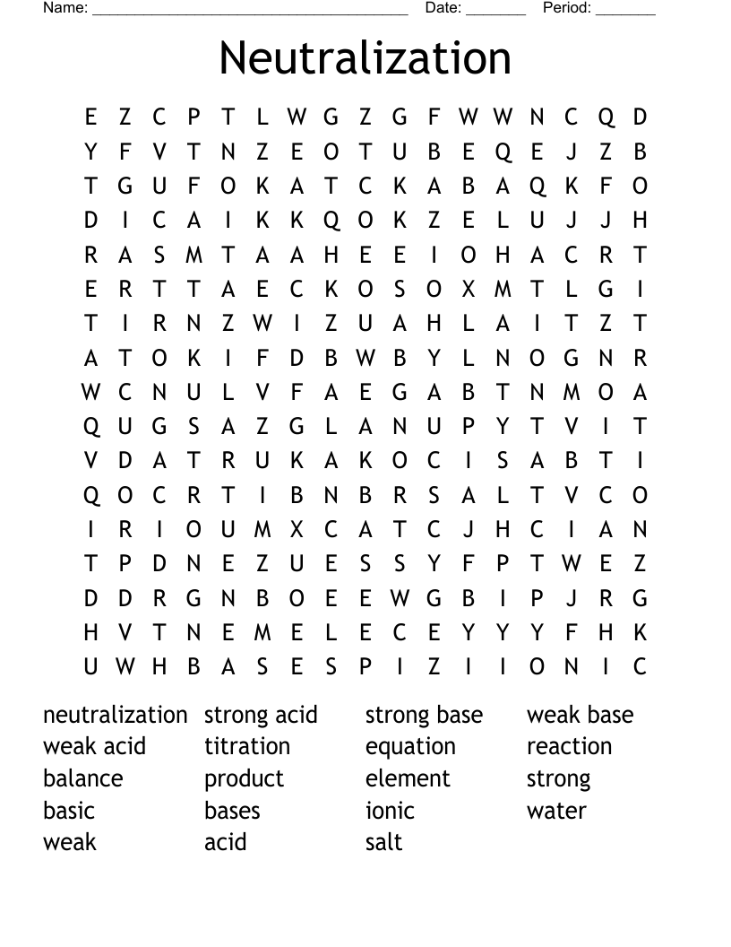 Neutralization  Word Search