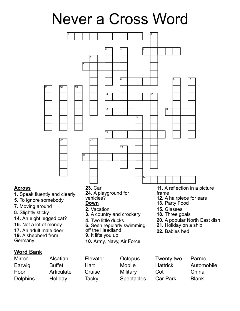 Never a Cross Word