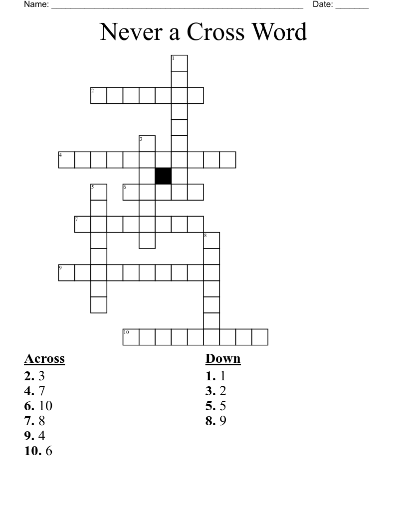 Never a Cross Word