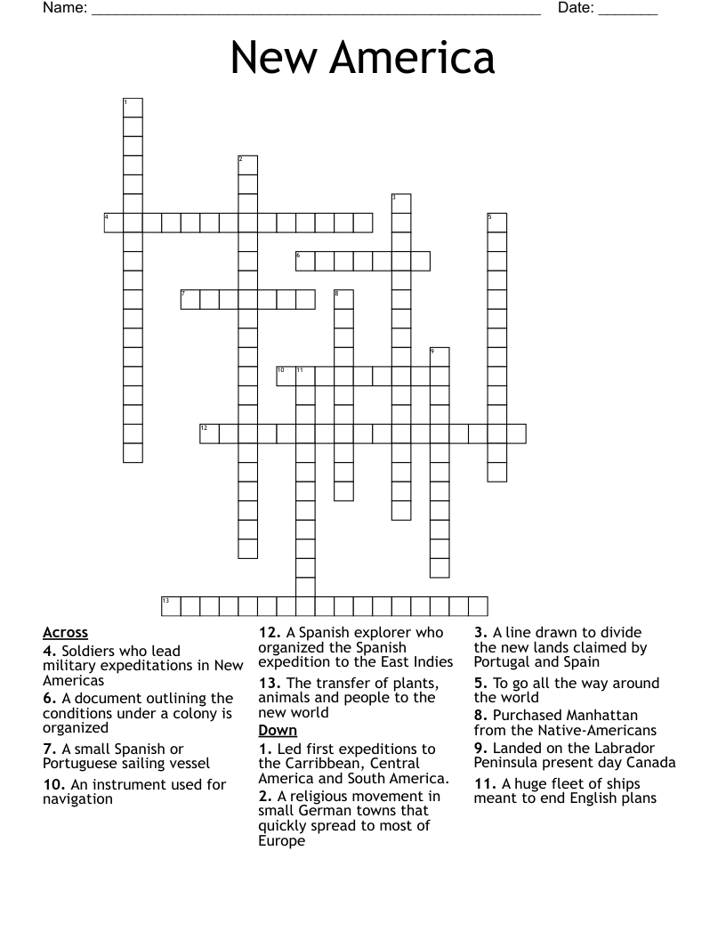 New America Crossword