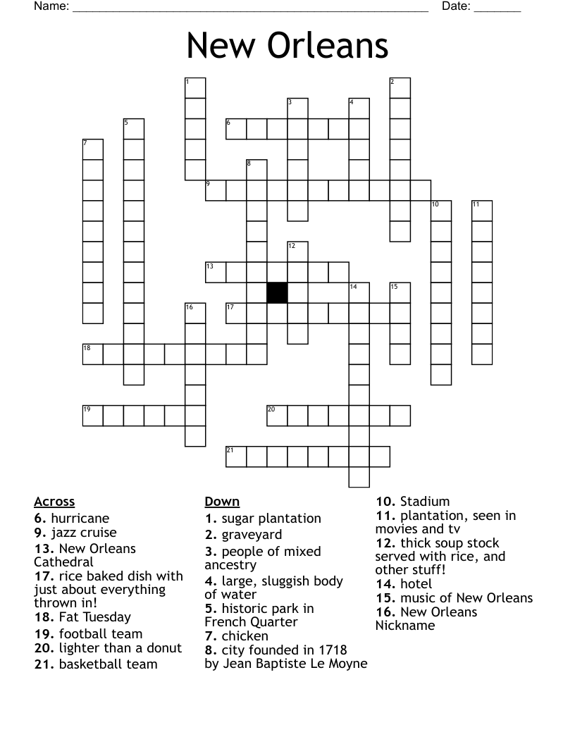 New Orleans  Crossword