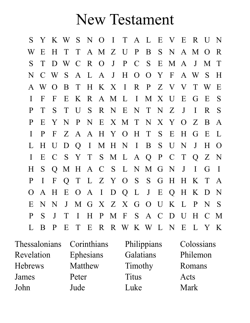 New Testament Word Search