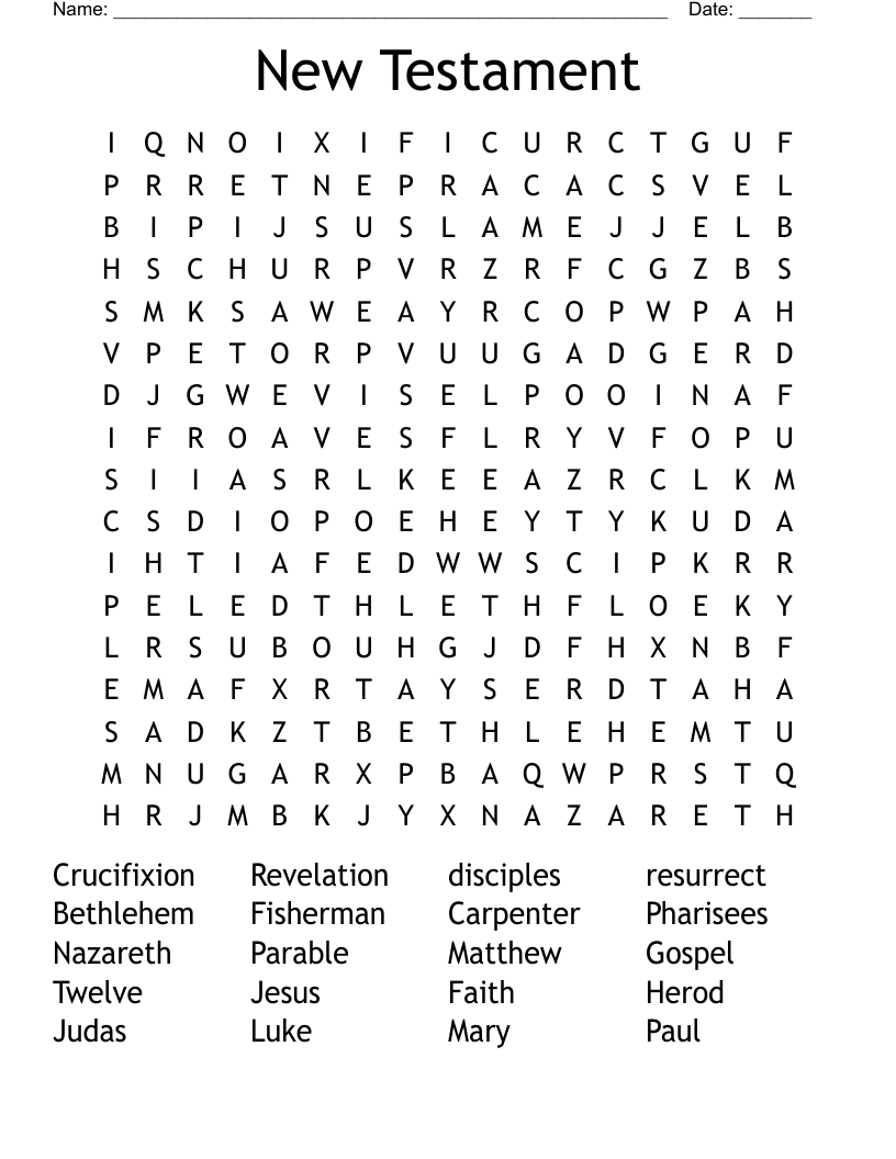 New Testament Word Search