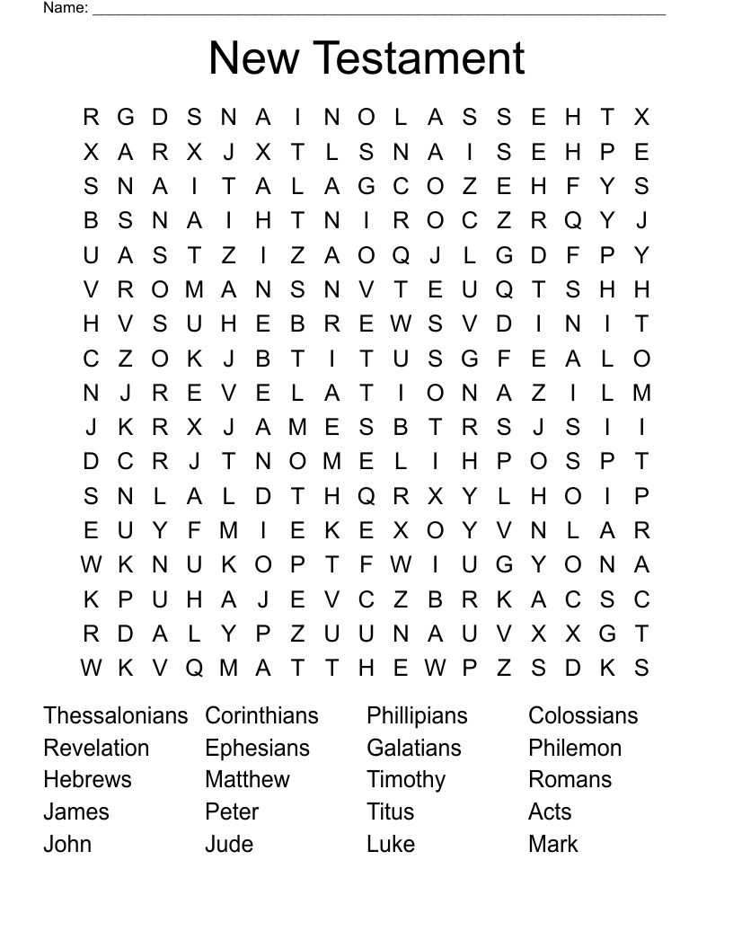New Testament Word Search