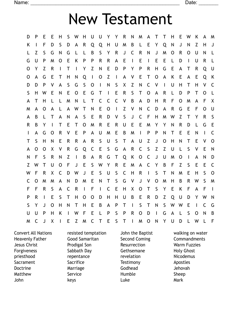 New Testament Word Search