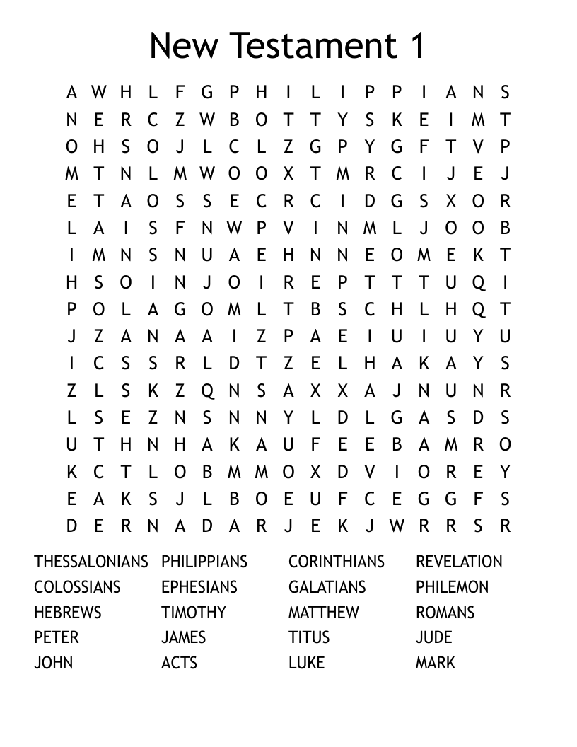 New Testament 1 Word Search