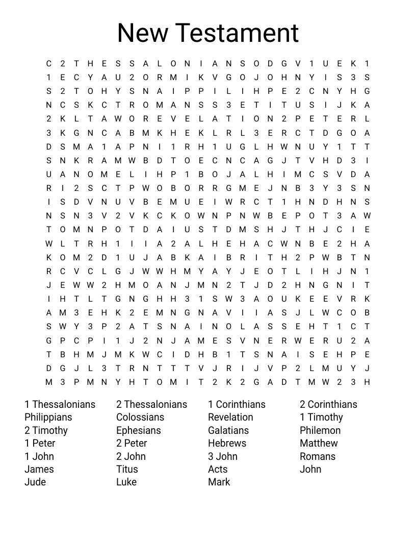 New Testament Word Search