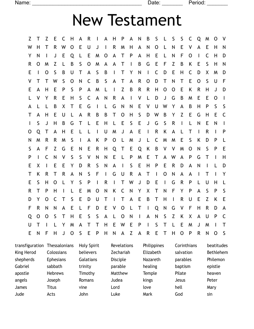 New Testament Word Search