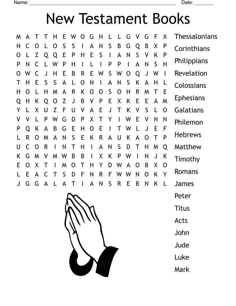 New Testament Books Word Search