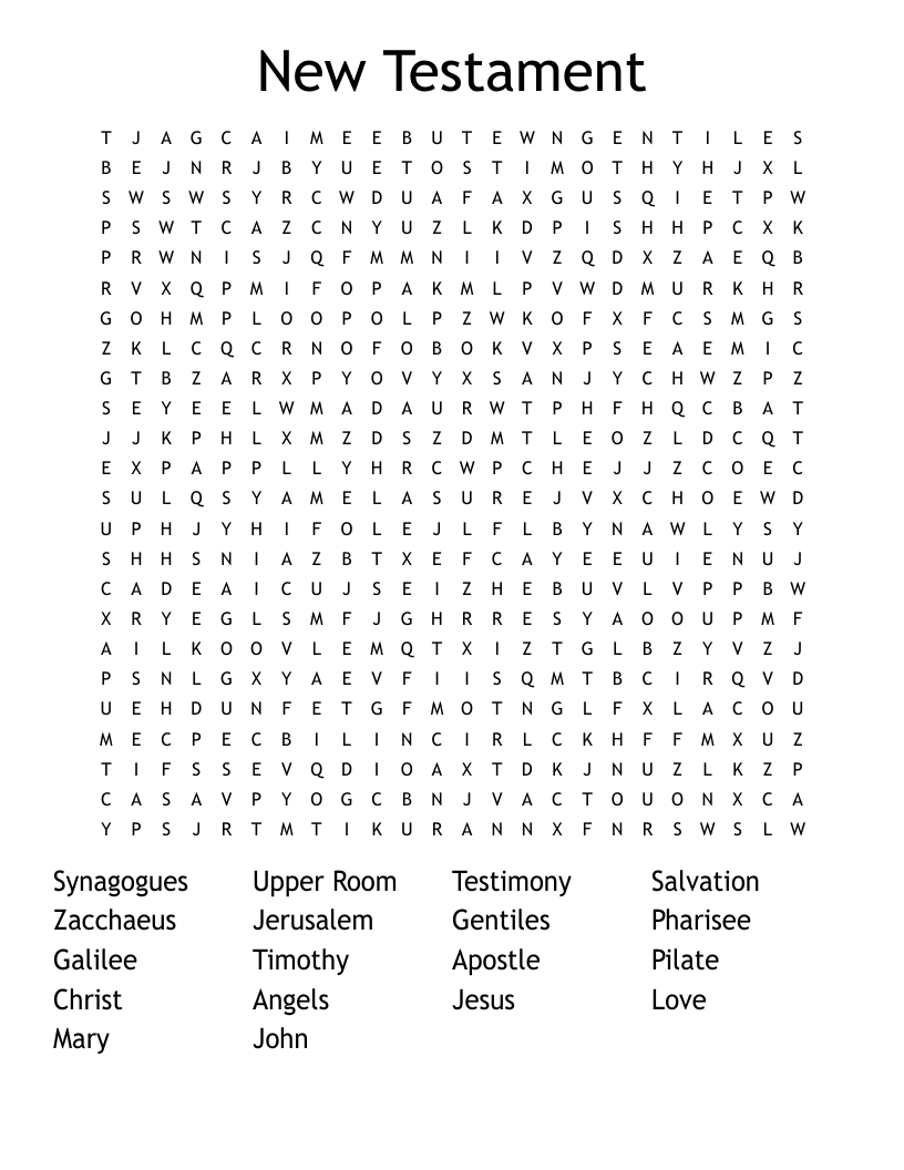 New Testament  Word Search