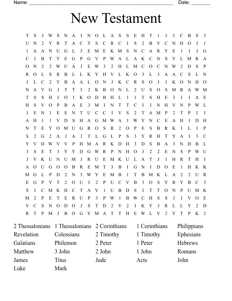 New Testament  Word Search
