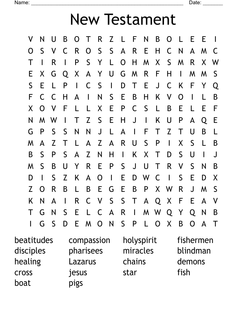 New Testament  Word Search