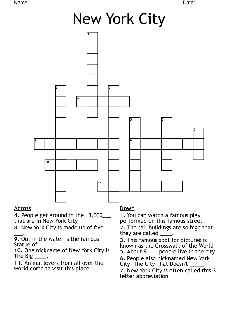 New York City Crossword