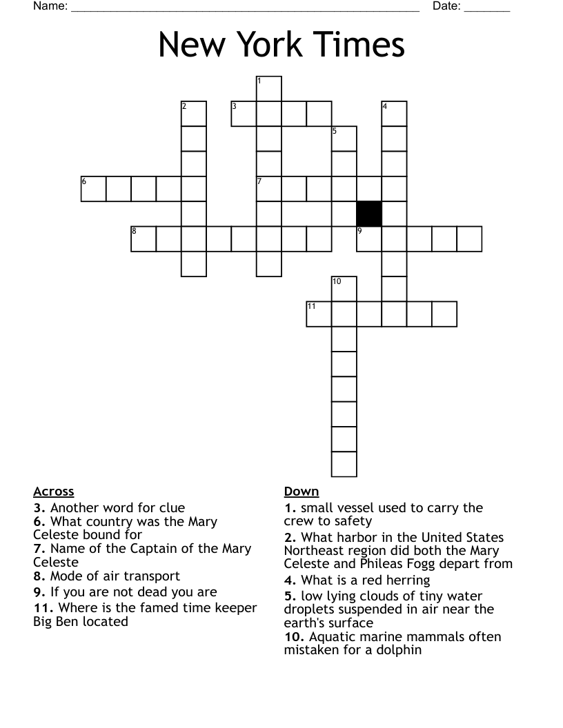 New York Times Crossword