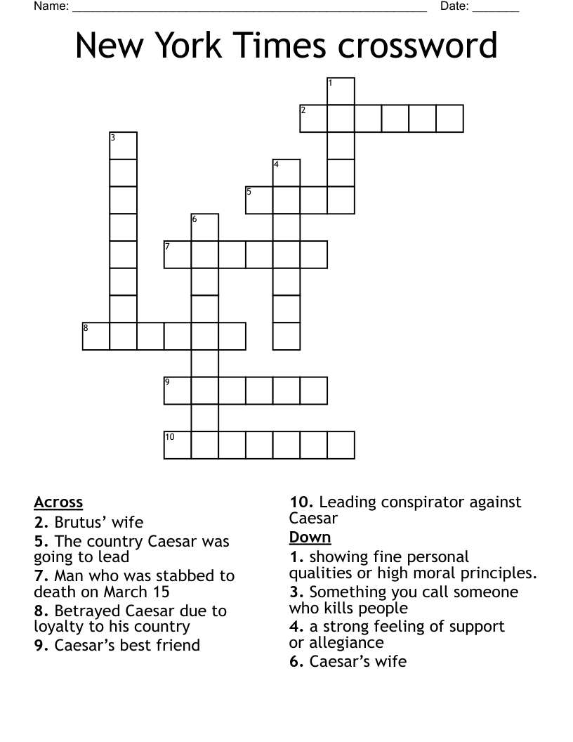 New York Times crossword