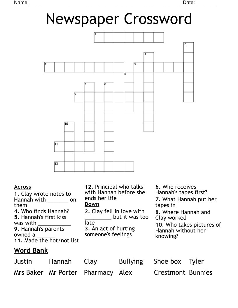 Newspaper Crossword