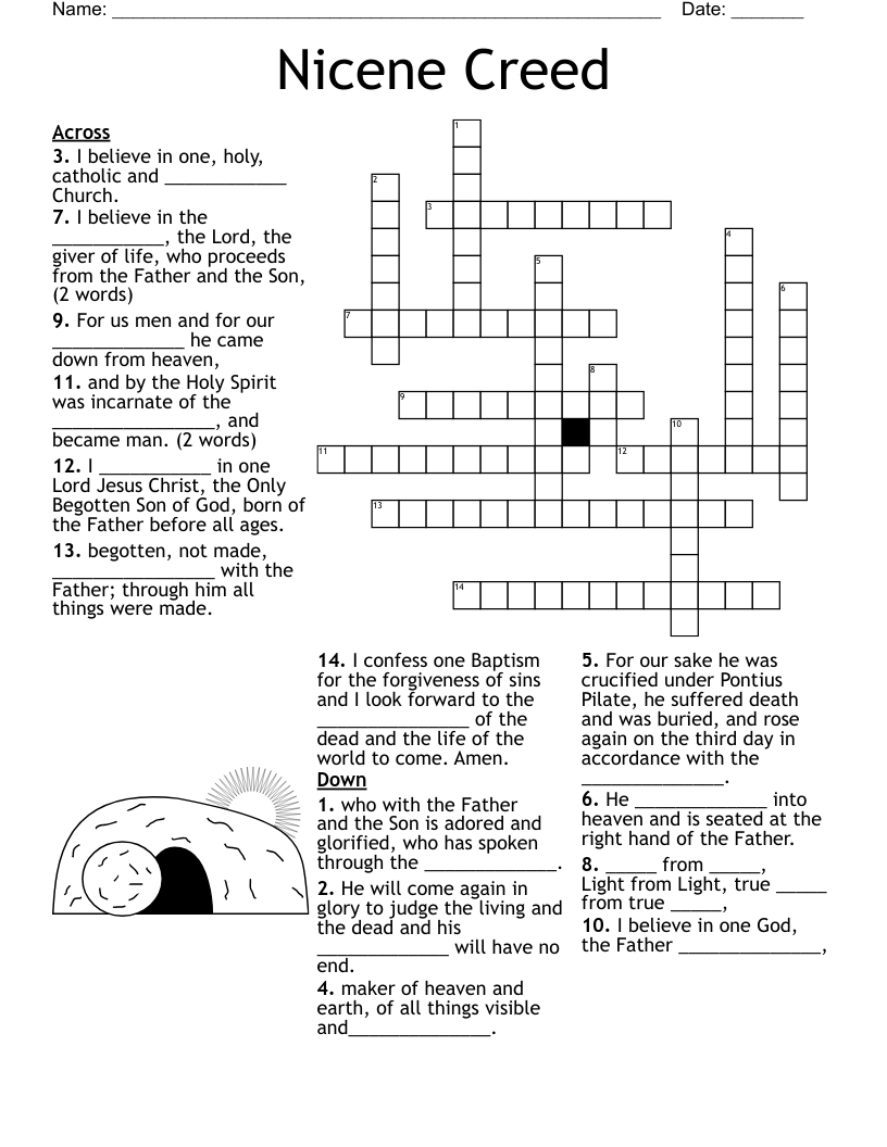 Nicene Creed Crossword