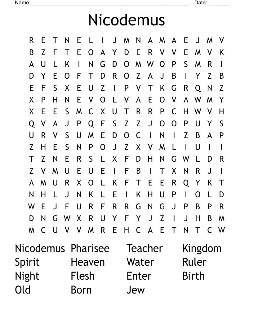 Nicodemus Word Search