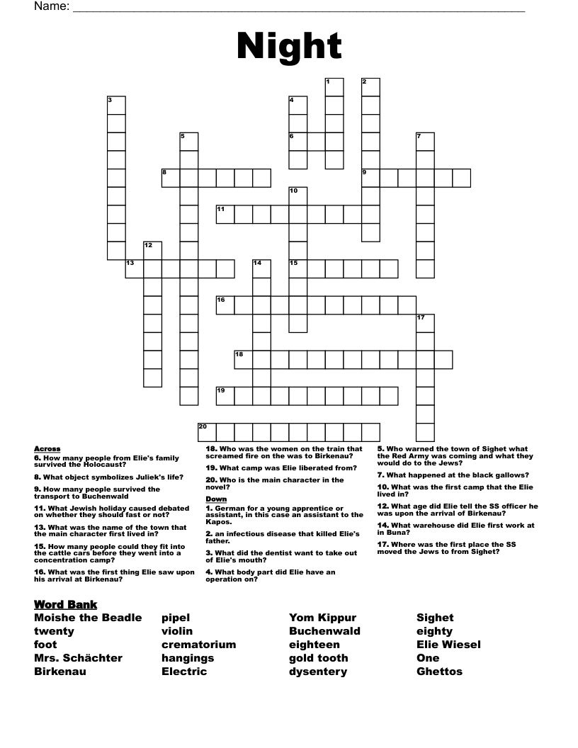 Night Crossword