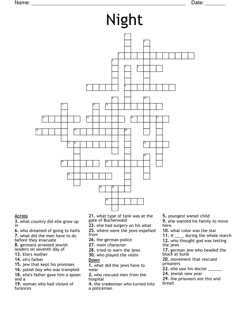 Night Crossword