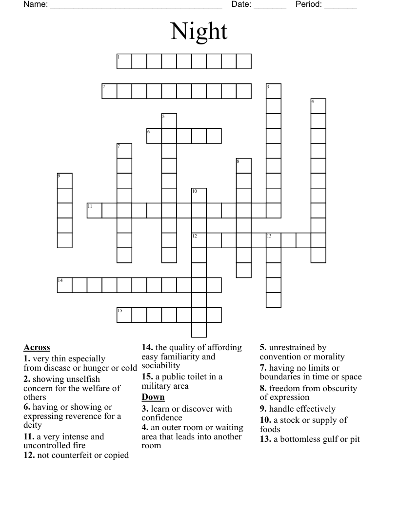 Night Crossword