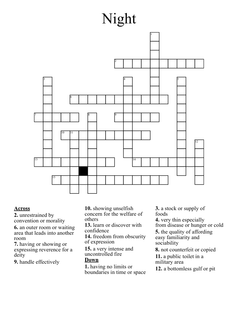 Night Crossword