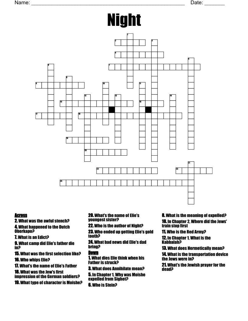 Night Crossword