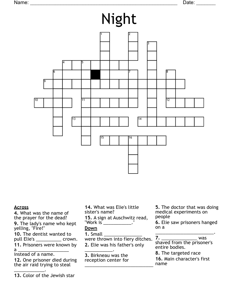 Night Crossword